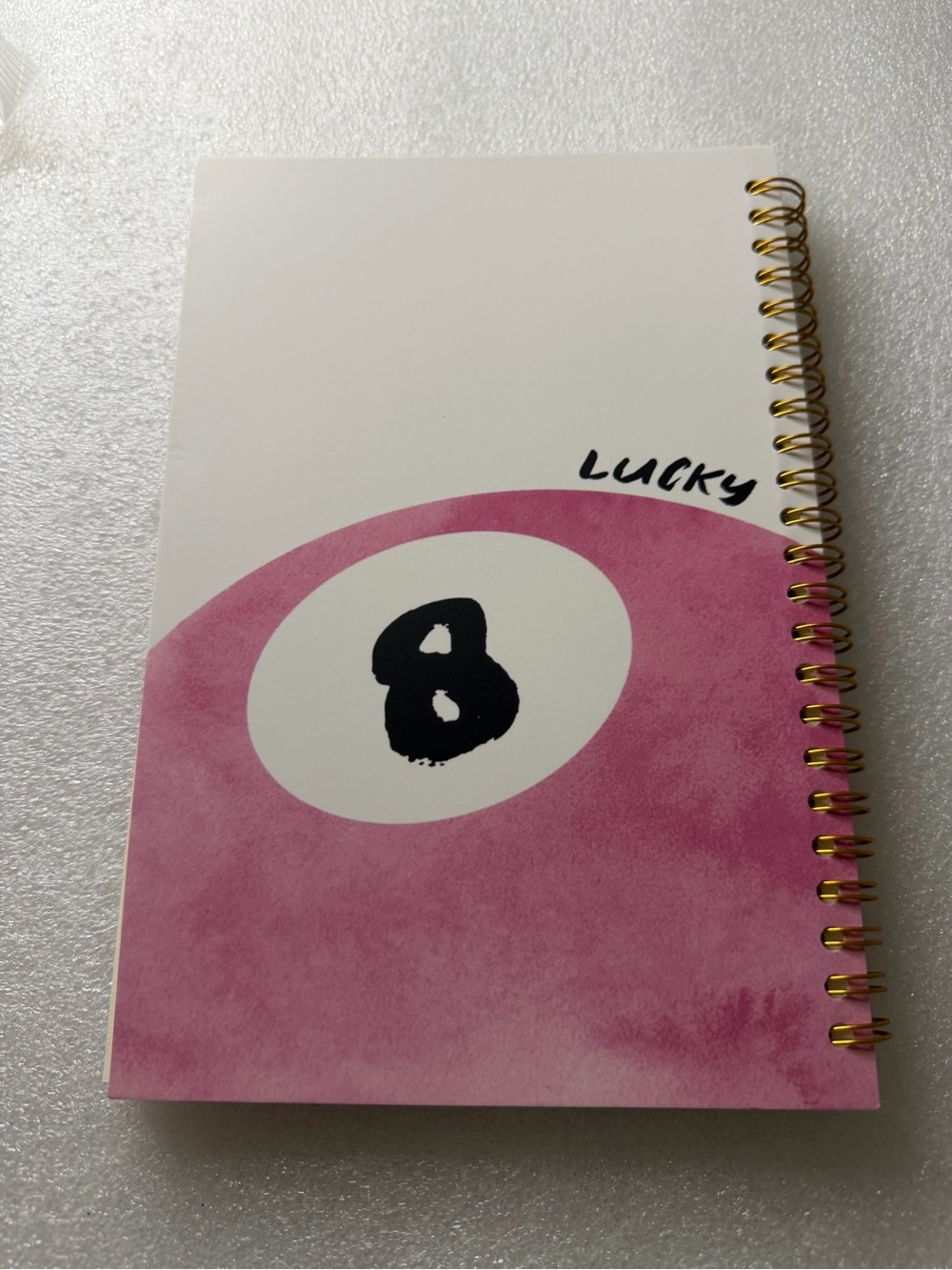 Lucky Pink Spiral Notebook - Home Accents